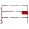 Barrier grille | red coated with logo area